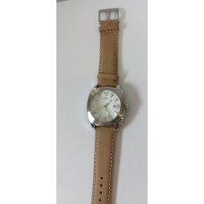 VINTAGE Mondia ανδρικό ρολόι με ασημένιο καντράν και ταμπά δερμάτινο λουράκι (VIN71 - 1-576-2)